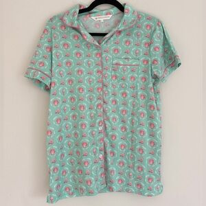 Green Shell Button Down Shirt and Pants